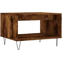 vidaXL Salontafel 60x50x40 cm bewerkt hout gerookt eikenkleurig