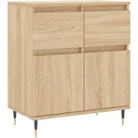 vidaXL Dressoir 60x35x70 cm bewerkt hout sonoma eikenkleurig