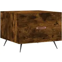 vidaXL Salontafel 50x50x40 cm bewerkt hout gerookt eikenkleurig