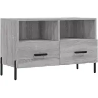 vidaXL Tv-meubel 80x36x50 cm bewerkt hout grijs sonoma eikenkleurig