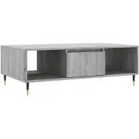 vidaXL Salontafel 104x60x35 cm bewerkt hout grijs sonoma