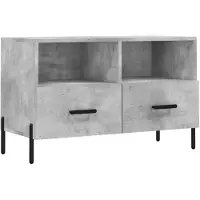 vidaXL Tv-meubel 80x36x50 cm bewerkt hout betongrijs