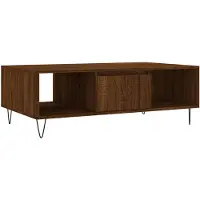 vidaXL Salontafel 104x60x35 cm bewerkt hout bruineiken
