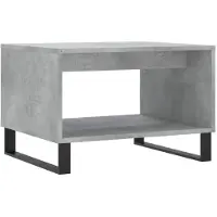 vidaXL Salontafel 60x50x40 cm bewerkt hout betongrijs