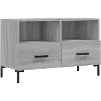 vidaXL Tv-meubel 80x36x50 cm bewerkt hout grijs sonoma eikenkleurig