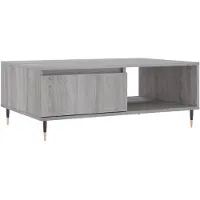 vidaXL Salontafel 90x60x35 cm bewerkt hout grijs sonoma eikenkleurig