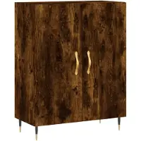vidaXL Dressoir 69,5x34x90 cm bewerkt hout gerookt eikenkleurig