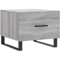 vidaXL Salontafel 50x50x40 cm bewerkt hout grijs sonoma eiken