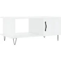 vidaXL Salontafel 90x50x40 cm bewerkt hout hoogglans wit