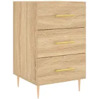 vidaXL Nachtkastje 40x40x66 cm bewerkt hout sonoma eikenkleurig