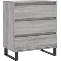 vidaXL Dressoir 60x35x70 cm bewerkt hout grijs sonoma eikenkleurig