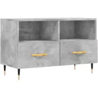 vidaXL Tv-meubel 80x36x50 cm bewerkt hout betongrijs