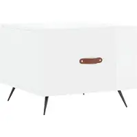 vidaXL Salontafel 50x50x40 cm bewerkt hout hoogglans wit