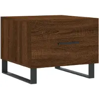 vidaXL Salontafel 50x50x40 cm bewerkt hout bruin eikenkleur