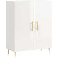 vidaXL Dressoir, hoogglanzwit, 69,5 x 34 x 90 cm, houtvezel