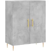vidaXL Dressoir 69,5x34x90 cm bewerkt hout betongrijs