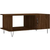 vidaXL Salontafel 90x50x40 cm bewerkt hout bruin eikenkleur