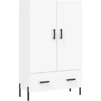 vidaXL Hoge kast 69,5x31x115 cm bewerkt hout wit