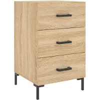 vidaXL Nachtkastje 40x40x66 cm bewerkt hout sonoma eikenkleurig