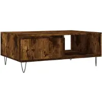 vidaXL Salontafel 90x60x35 cm bewerkt hout gerookt eikenkleurig