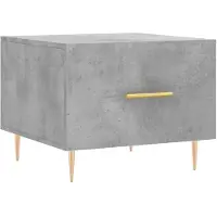 vidaXL Salontafel 50x50x40 cm bewerkt hout betongrijs
