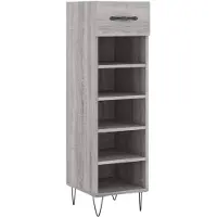 vidaXL Schoenenkast 30x35x105 cm bewerkt hout grijs sonoma eikenkleur