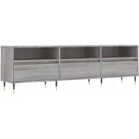 vidaXL Tv-meubel 150x30x44,5 cm bewerkt hout grijs sonoma eikenkleurig