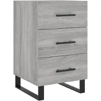 vidaXL Nachtkastje 40x40x66 cm bewerkt hout grijs sonoma eiken