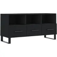 vidaXL Tv-meubel 102x36x50 cm bewerkt hout zwart