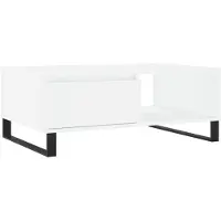 vidaXL Salontafel 90x60x35 cm bewerkt hout wit
