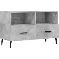 vidaXL Tv-meubel 80x36x50 cm bewerkt hout betongrijs