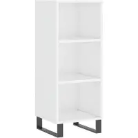 vidaXL Dressoir 34,5x32,5x90 cm bewerkt hout hoogglans wit