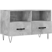 vidaXL Tv-meubel 80x36x50 cm bewerkt hout betongrijs