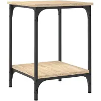 vidaXL Salontafel 40x40x55 cm bewerkt hout sonoma eikenkleurig