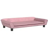 vidaXL Hondenmand 100x50x21 cm fluweel roze