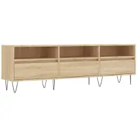 vidaXL Tv-meubel 150x30x44,5 cm bewerkt hout sonoma eikenkleurig