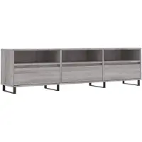 vidaXL Tv-meubel 150x30x44,5 cm bewerkt hout grijs sonoma eikenkleurig