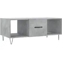 vidaXL Salontafel 102x50x40 cm bewerkt hout betongrijs