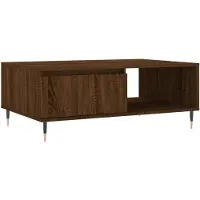 vidaXL Salontafel 90x60x35 cm bewerkt hout bruin eikenkleur