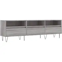 vidaXL Tv-meubel 150x30x44,5 cm bewerkt hout grijs sonoma eikenkleurig