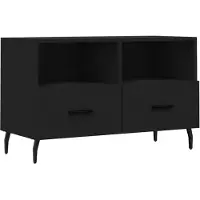 vidaXL Tv-meubel 80x36x50 cm bewerkt hout zwart