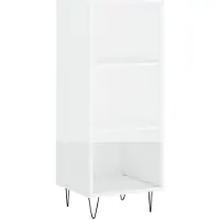 vidaXL Dressoir 34,5x32,5x90 cm bewerkt hout hoogglans wit