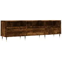 vidaXL Tv-meubel 150x30x44,5 cm bewerkt hout gerookt eikenkleurig