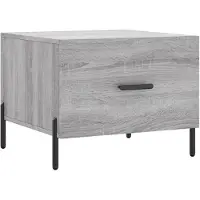 vidaXL Salontafel 50x50x40 cm bewerkt hout grijs sonoma eiken