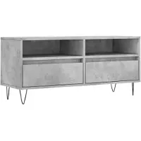 vidaXL Tv-meubel 100x34,5x44,5 cm bewerkt hout betongrijs