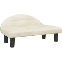 vidaXL Hondenmand 70x52x30 cm fluweel crèmekleurig