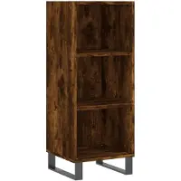 vidaXL Dressoir 34,5x32,5x90 cm bewerkt hout gerookt eikenkleurig