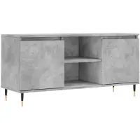 vidaXL Tv-meubel 104x35x50 cm bewerkt hout betongrijs