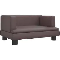 vidaXL Hondenmand 60x40x30 cm kunstleer bruin