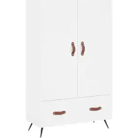 vidaXL Hoge kast 69,5x31x115 cm bewerkt hout wit